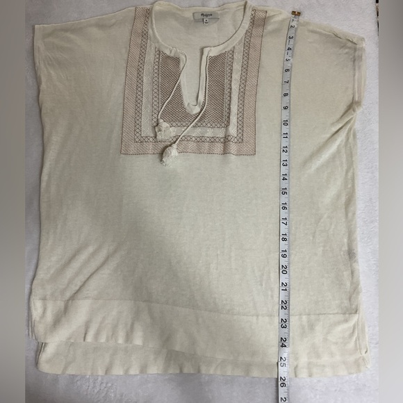 Madewell linen blouse women's, beige - Picture 4 of 11